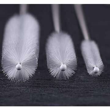 Extra Long 12 Pieces Drinking Straw Cleaning Brush Kit, 12 Inches, 10 Inches and 8 Inches Straw Cleaner, Bendable Straw Brush For Multiple Size Straws