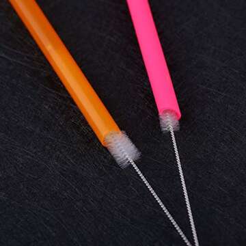 Extra Long 12 Pieces Drinking Straw Cleaning Brush Kit, 12 Inches, 10 Inches and 8 Inches Straw Cleaner, Bendable Straw Brush For Multiple Size Straws