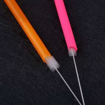 Extra Long 12 Pieces Drinking Straw Cleaning Brush Kit, 12 Inches, 10 Inches and 8 Inches Straw Cleaner, Bendable Straw Brush For Multiple Size Straws