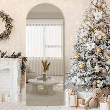 CISTEROMAN 65"x22" Full Length Mirror, Arched Floor Mirror with Stand, Full Body Wall Mirror for Bedroom, Dressing Room, Living Room