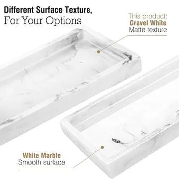 Luxspire Vanity Tray - Elegant Marble Resin Organizer