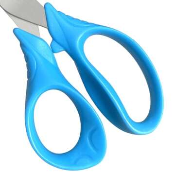 KUONIIY Kids Scissors with Comfort Grip, Blunt Tip 6 Pack
