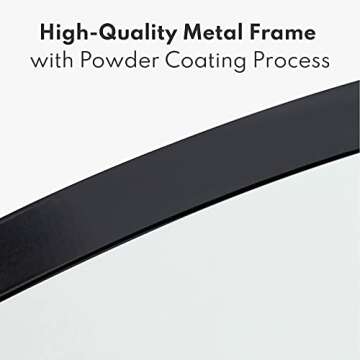 harmati Round Mirror Circle Black - Circular Mirror 31.5 Inch Metal Framed Wall Mounted, Large Hanging Round Wall Mirror Modern Decorative for Bathroom, Living Room, Bedroom, Entryway