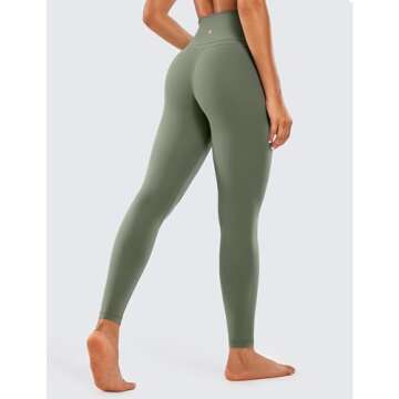 CRZ YOGA Women's Naked Feeling I Workout Leggings - High Waisted Full-Length Yoga Pants in Grey Sage...