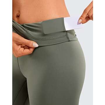 CRZ YOGA Women's High Waisted Leggings - Grey Sage