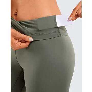 CRZ YOGA Women's High Waisted Leggings - Grey Sage