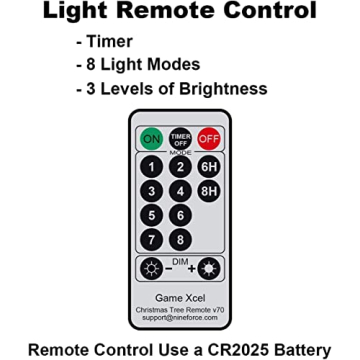 Pre-Lit Christmas Tree with Remote Control and 200 LED Lights