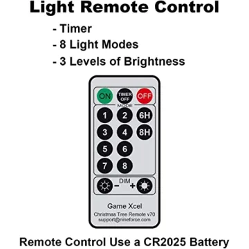Pre-Lit Christmas Tree with Remote Control and 200 LED Lights
