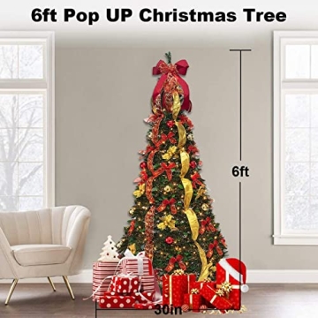 Pre-Lit Christmas Tree with Remote Control and 200 LED Lights