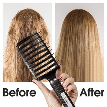 Curved Vented Hair Brush for Fast Drying & Styling
