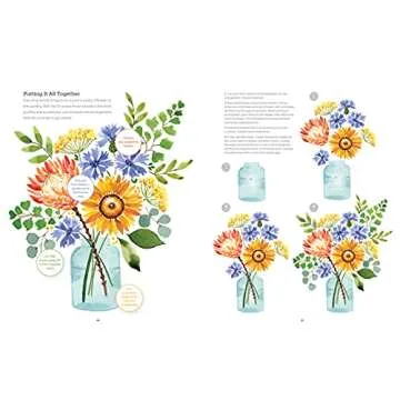 Watercolor the Easy Way Flowers: Step-by-Step Tutorials for 50 Flowers, Wreaths, and Bouquets (Watercolor the Easy Way, 2)