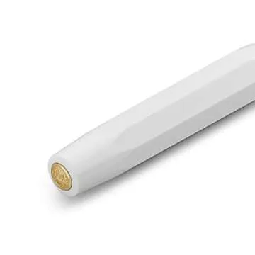 Kaweco CLASSIC SPORT Fountain Pen White with 23 Carat Gold-Plated Steel Nib and Iridium Tip for Ink Cartridges I Sport Fountain Pen 13 cm I Nib: F (Fine)