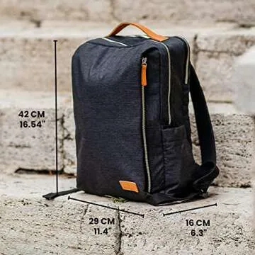 Nordace Siena Smart Backpack with USB Charging - 15.6 Inch Laptop Backpack, 19L Daily Backpack for Travel, Everyday, or Work (Black)