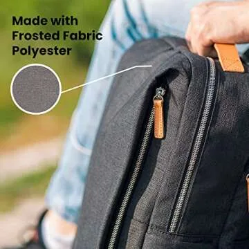 Nordace Siena Smart Backpack with USB Charging - 15.6 Inch Laptop Backpack, 19L Daily Backpack for Travel, Everyday, or Work (Black)