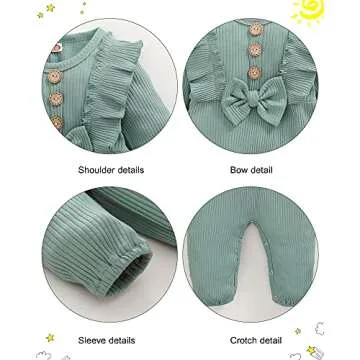 nilikastta Baby Girls Ruffle Romper Jumpsuit for Infants