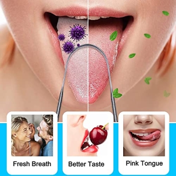 Professional Stainless Steel Tongue Scrapers for Fresh Breath