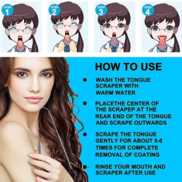 Professional Stainless Steel Tongue Scrapers for Fresh Breath