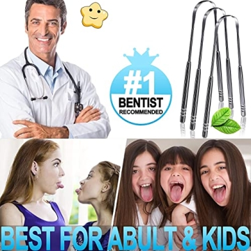 Professional Stainless Steel Tongue Scrapers for Fresh Breath