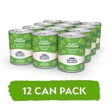 Natural Balance Limited Ingredient Adult Wet Canned Dog Food with Vegan Plant Based Protein and Heal...