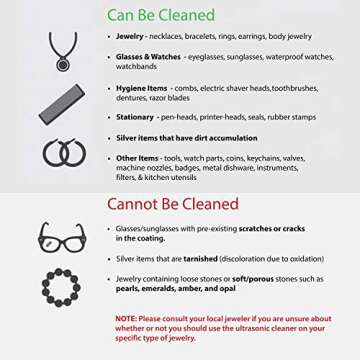 Magnasonic Professional Digital Ultrasonic Jewelry Cleaner Machine w/ 8 Oz Gem & Jewelry Cleaner Con...