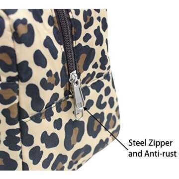 Yansanido 8L Leopard Print Thickened Reusable Insulated Lunch Bag for Women and Men Travel Picnic and Lunch Box