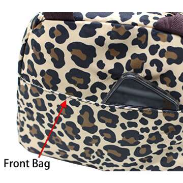 Yansanido 8L Leopard Print Thickened Reusable Insulated Lunch Bag for Women and Men Travel Picnic and Lunch Box