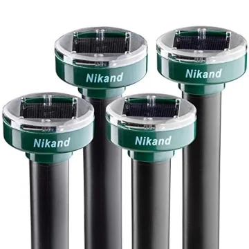 Gopher Repellent Ultrasonic Solar Powered - Mole Repellent Stakes Outdoor Pet Safe - Groundhog Repel...