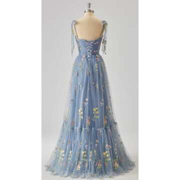 Exquisite Smileven Embroidery Tulle Prom Dress for Teens