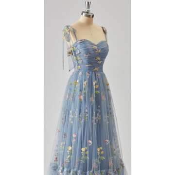 Exquisite Smileven Embroidery Tulle Prom Dress for Teens