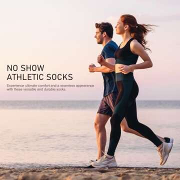 FAYBOX No Show Socks Womens Cushioned Low Cut Invisible Footies for Running Athletic Gym Ankle Socks 6 Pairs