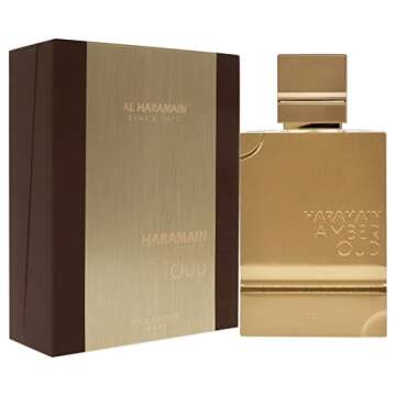 Haramain Al Amber Oud Gold Edition - Arabian Perfume for Women and Men - Unisex Perfume - Long Lasting Amber Perfume for Men and Women - 3.33 oz