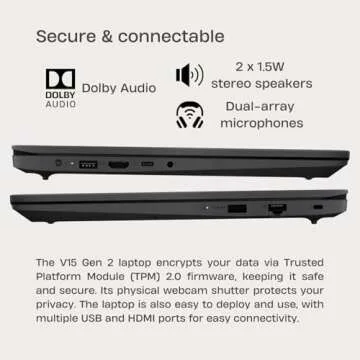 Lenovo 15.6" FHD Laptop for Work & Study, Renewed