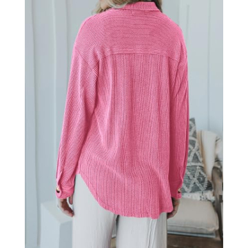 PRETTYGARDEN Women's Long Sleeve Shacket Jacket Tops