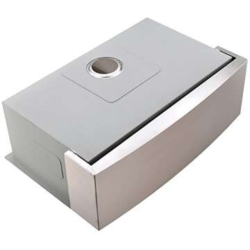 Hotis Commercial Stainless Steel 30 Inch 16 Gauge10 Inch Deep Drop In Undermount Single Bowl Farmhouse Apron Front Kitchen Sink, Deep Basin Sink with Drain and Dish Grid