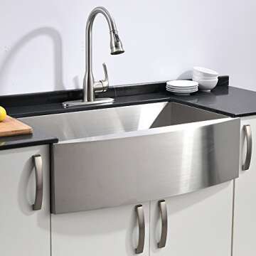 Hotis Commercial Stainless Steel 30 Inch 16 Gauge10 Inch Deep Drop In Undermount Single Bowl Farmhouse Apron Front Kitchen Sink, Deep Basin Sink with Drain and Dish Grid