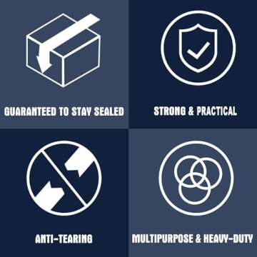 PANDRI Packing Tape 18 Rolls Heavy Duty Clear Shipping Tape