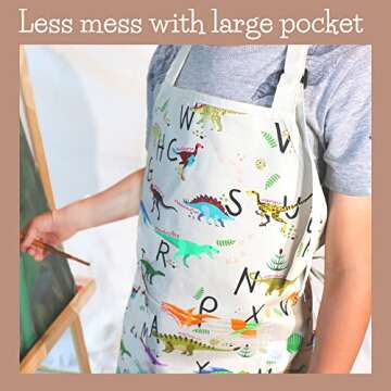BABYBOET Girls and Boys Kids Apron, Toddler Apron with Pocket for Painting, Cooking, Baking, Gardeni...