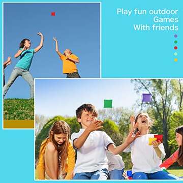 Skylety Colorful Nylon Cornhole Bean Bags for Fun Outdoor Games