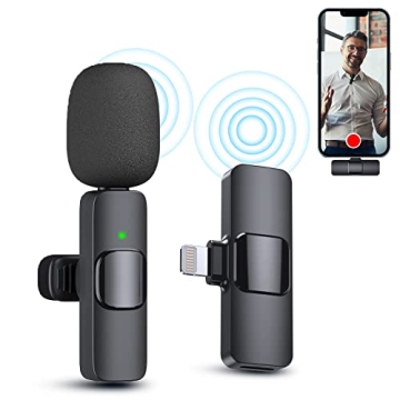 PQRQP Wireless Lavalier Microphone for iPhone & iPad