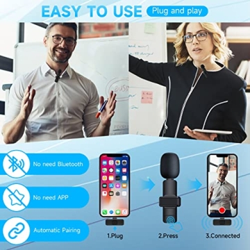 PQRQP Wireless Lavalier Microphone for iPhone & iPad