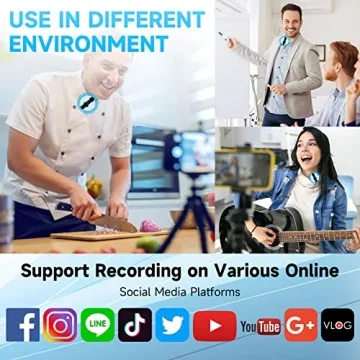 PQRQP Wireless Lavalier Microphone for iPhone & iPad