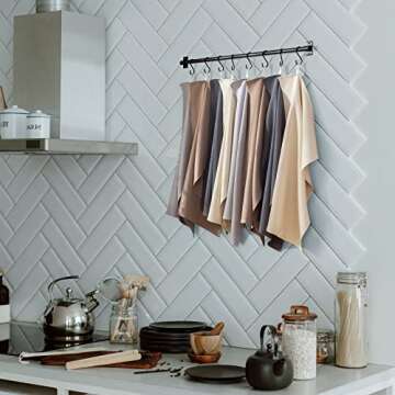 PY HOME & SPORTS Dish Towels Set, 100% Cotton Waffle Weave Kitchen Towels 8 Pieces, Super Absorbent Kitchen Hand Dish Cloths for Drying and Cleaning 17 x 25 Inches