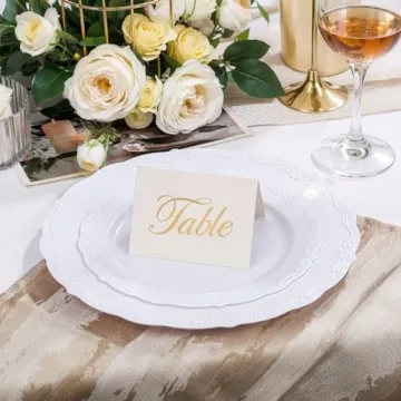 Elegant White Disposable Plastic Plates Perfect for Any Celebration