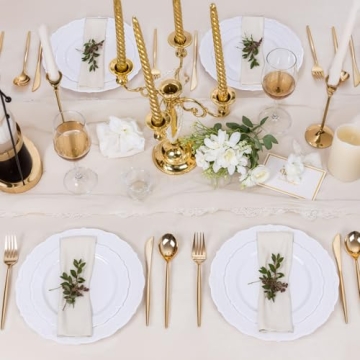 Elegant White Disposable Plastic Plates Perfect for Any Celebration