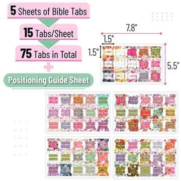 Mr. Pen- Bible Tabs, 75 Tabs, Laminated, Bible Journaling Supplies, Bible Tabs Old and New Testament...