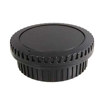 CamDesign Body Cap & Camera Rear Lens Cover Compatible With Canon EOS RF-3, 1D, 7D, 5D, 7D, T7i