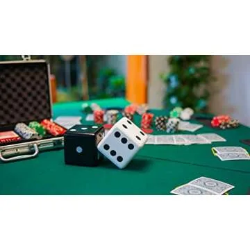 Olivia Martini Jumbo Dice Decor, Set of 2, Natural Wood Decorations with Black and White Colors, Trendy Home Interior Centerpieces for Tables, Mantles, and Shelves