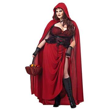California Costumes Plus Size Dark Red Riding Hood Costume 2X