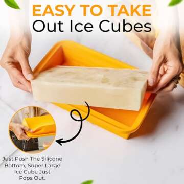 (2 Pack) Large Silicone Freezer Containers For Soup, Pasta Sauce, Leftovers, Broth & More - 6 Cup Re...