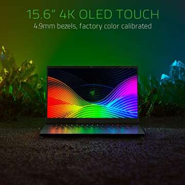 Razer Blade 15 Gaming Laptop 2019: Intel Core i7-9750H 6 Core, NVIDIA GeForce RTX 2080 Max-Q, 15.6" 4K OLED Touch, 16GB RAM, 512GB SSD, CNC Aluminum, Chroma RGB Lighting, Thunderbolt 3, Creator Ready
